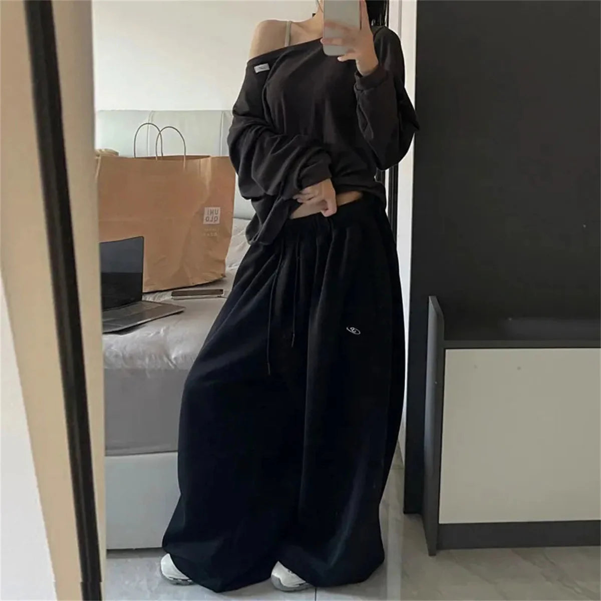 Pantalones de chándal holgados para mujer