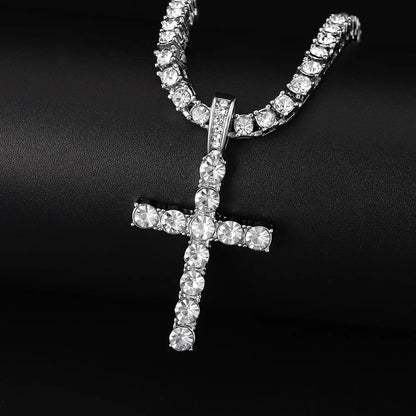 Collar con colgante de cruz, Unisex