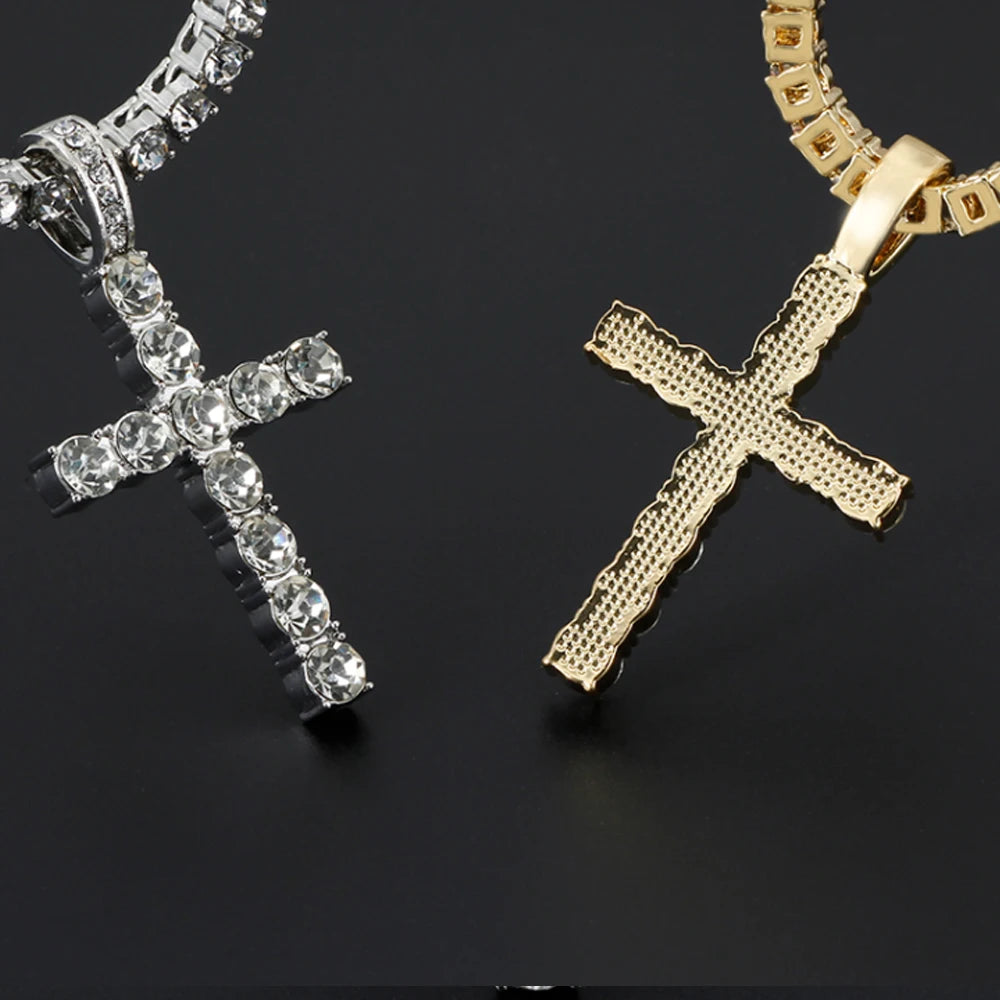 Collar con colgante de cruz, Unisex