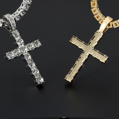 Collar con colgante de cruz, Unisex