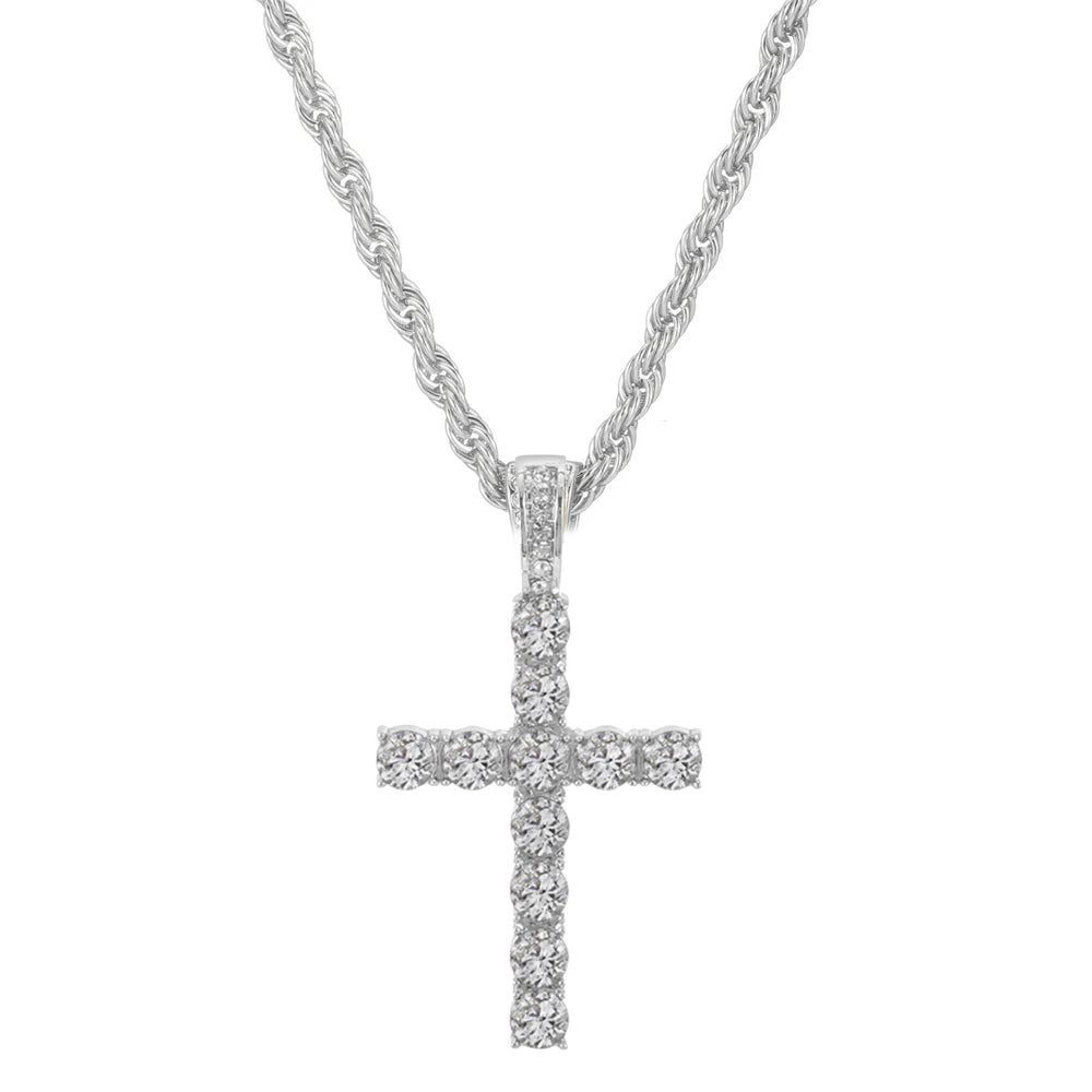 Collar con colgante de cruz, Unisex
