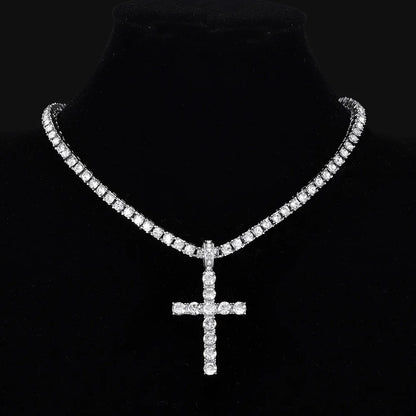 Collar con colgante de cruz, Unisex