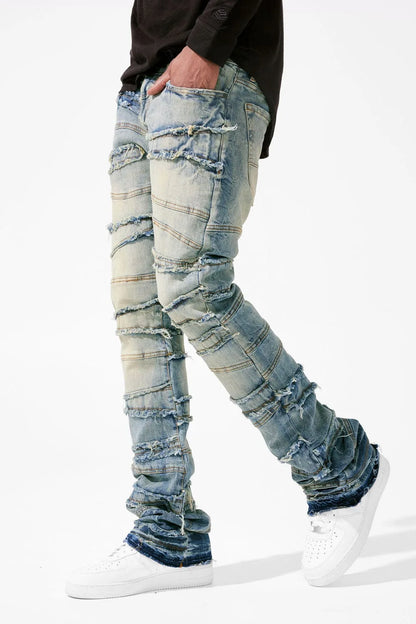 Vaqueros tipo "stacked" para hombre