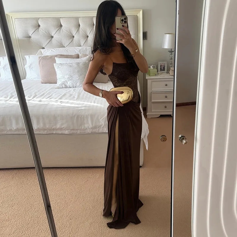 Vestido largo de lujo para mujer