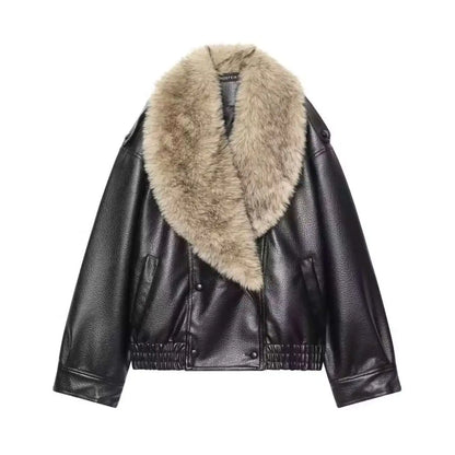 Chaqueta de piel sintética