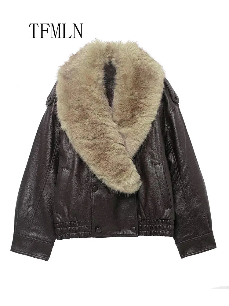Chaqueta de piel sintética