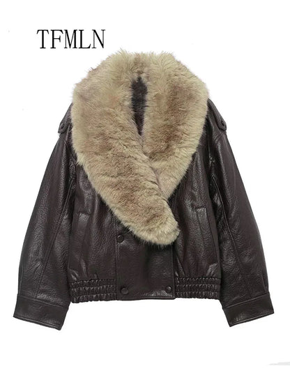 Chaqueta de piel sintética