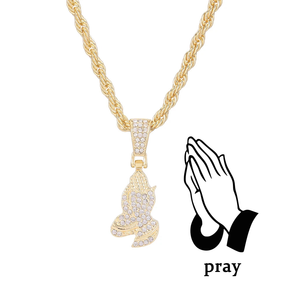 Collar con colgante de cruz, Unisex