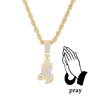 Collar con colgante de cruz, Unisex