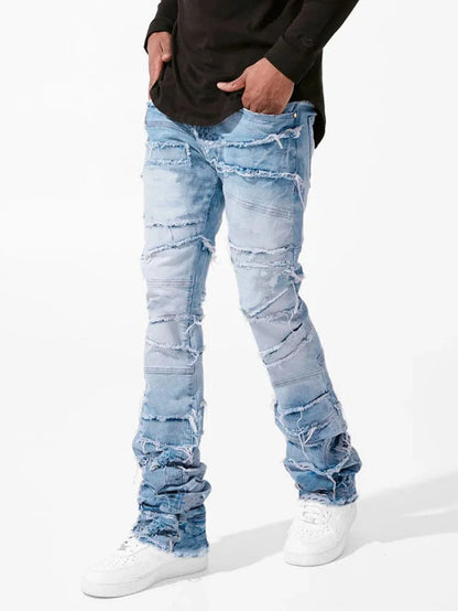 Vaqueros tipo "stacked" para hombre