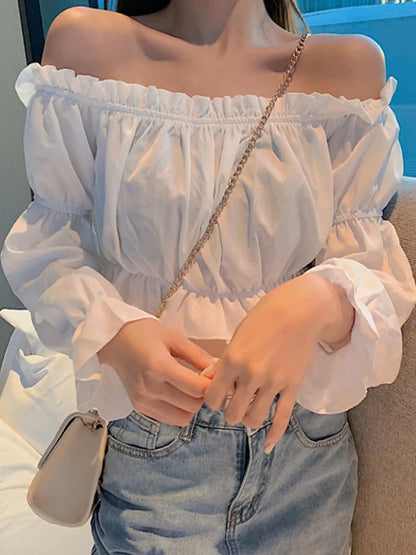 Blusa sin Hombreras Mujer