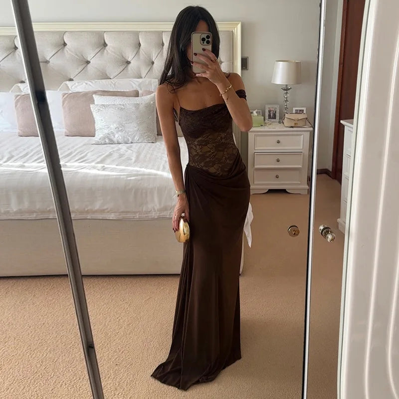 Vestido largo de lujo para mujer