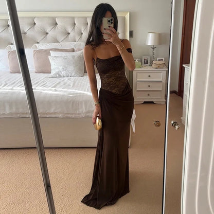 Vestido largo de lujo para mujer