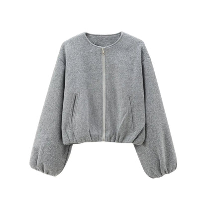Chaqueta tipo bomber de felpa