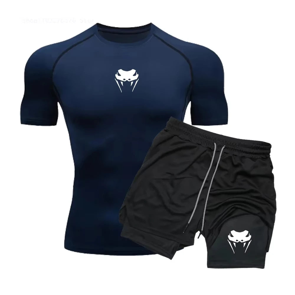 Conjunto deportivo de compresión para hombre