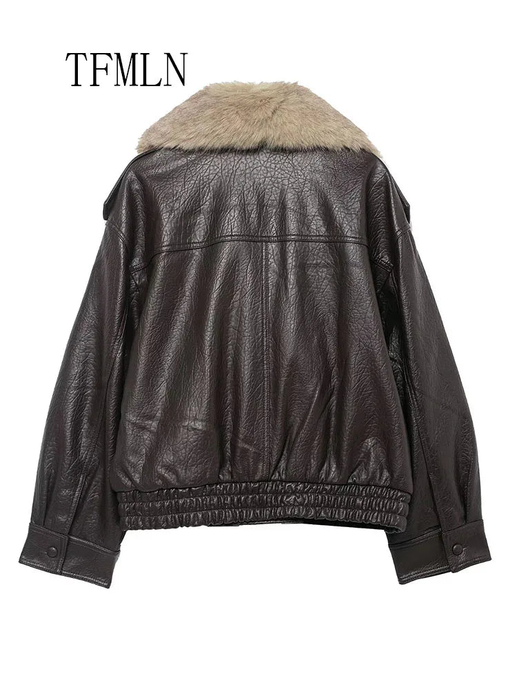 Chaqueta de piel sintética