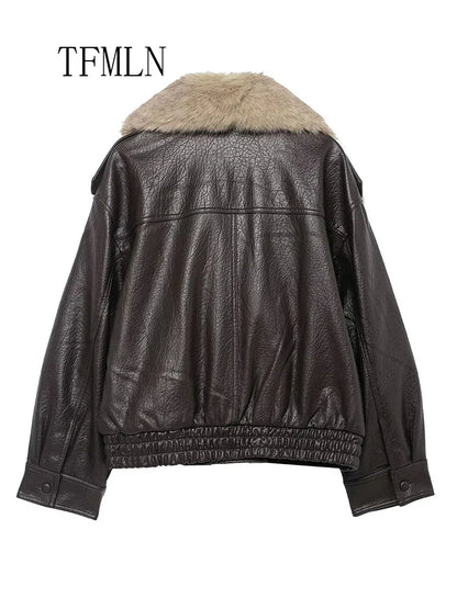 Chaqueta de piel sintética