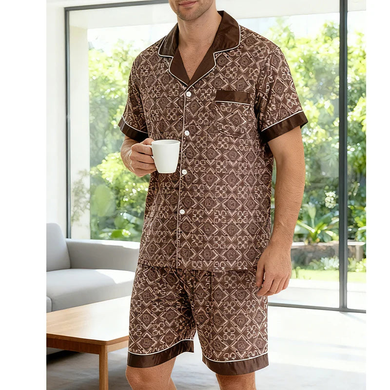 Conjunto de pijama a cuadros para hombre
