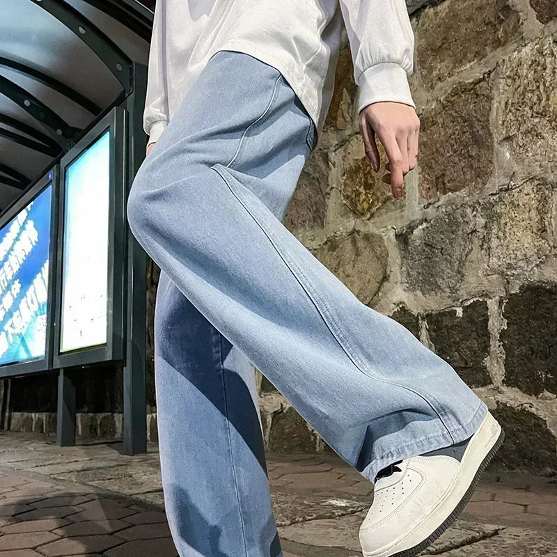 Vaqueros holgados de estilo coreano para hombre