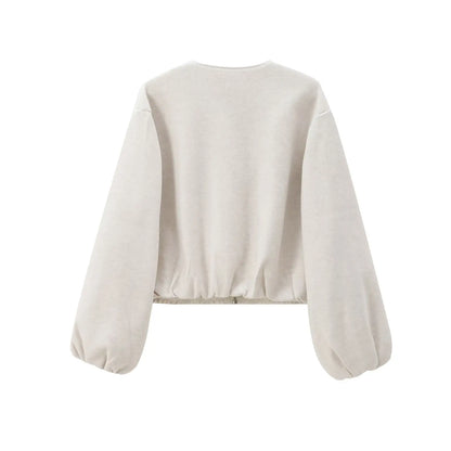 Chaqueta tipo bomber de felpa