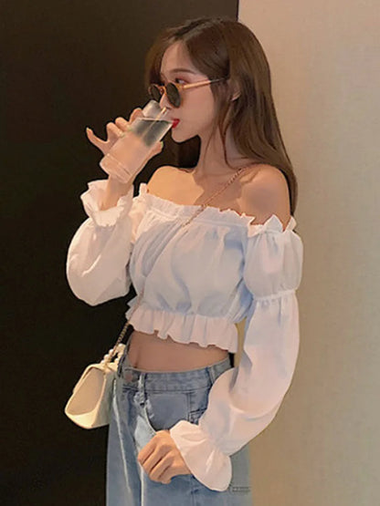 Blusa sin Hombreras Mujer