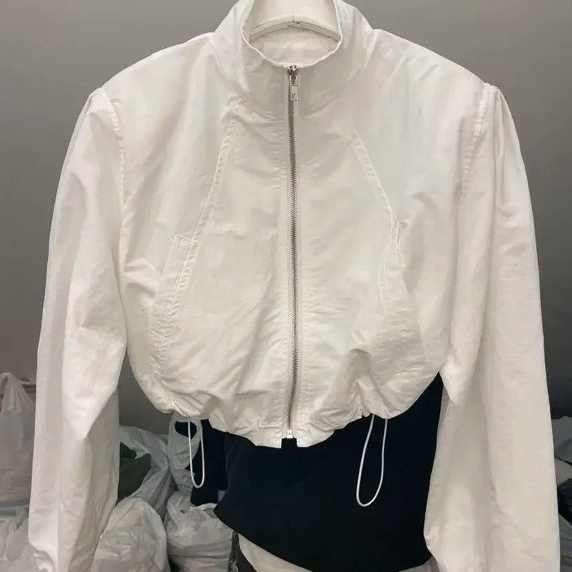 Chaqueta cortavientos corta para mujer
