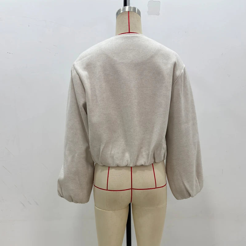 Chaqueta tipo bomber de felpa
