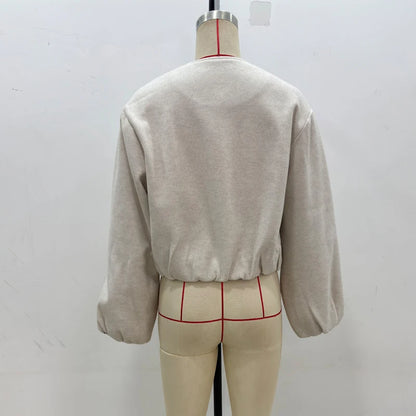 Chaqueta tipo bomber de felpa