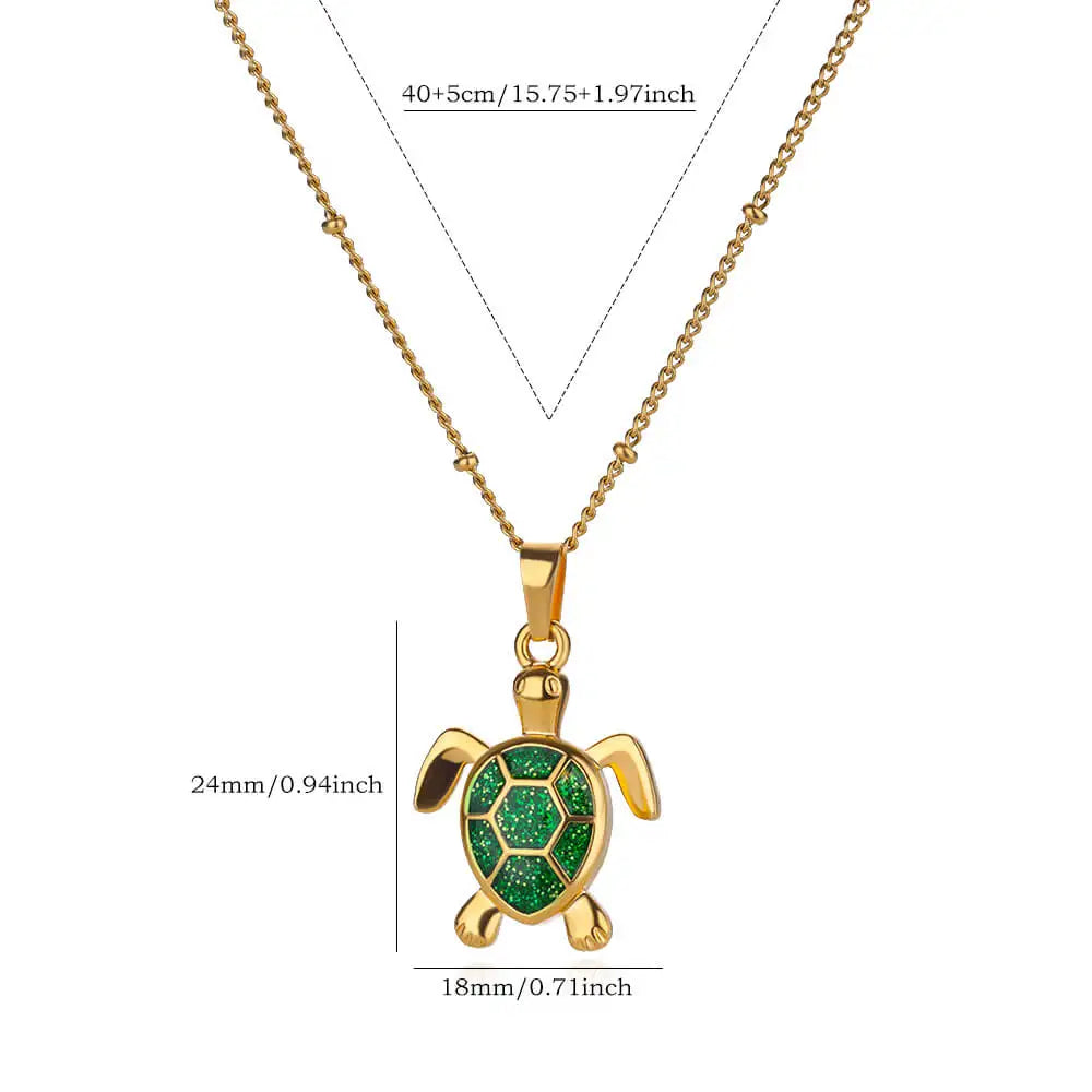 Collar con colgante de tortuga