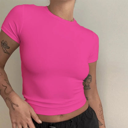 Camiseta de punto ajustada para mujer