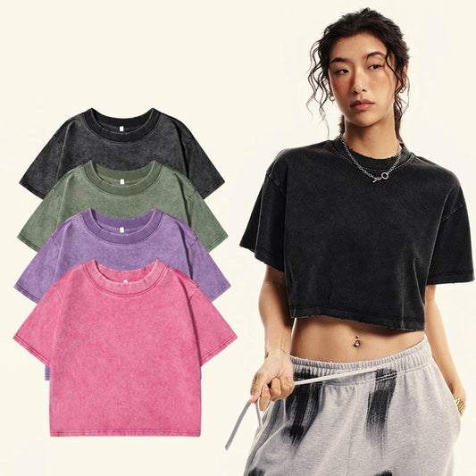 Crop tops de mujer 100% algodón