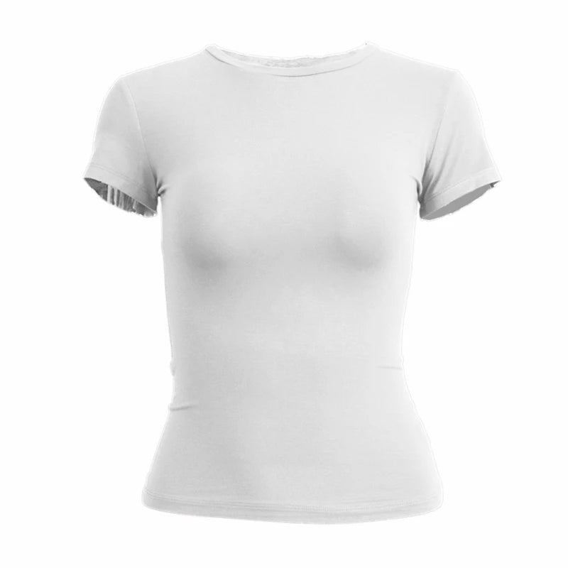 Camiseta de punto ajustada para mujer