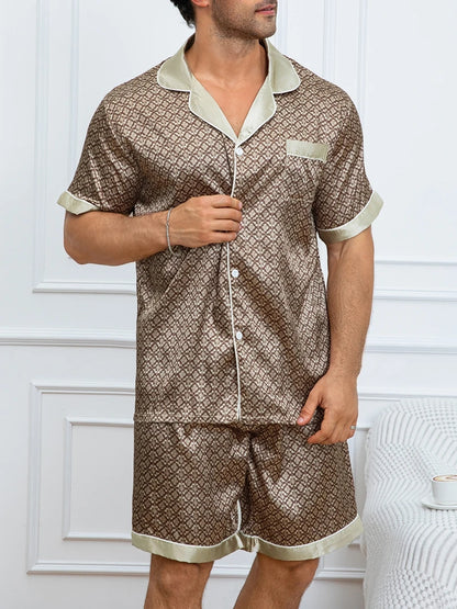 Conjunto de pijama a cuadros para hombre