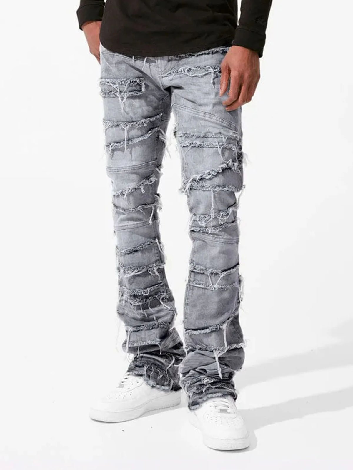 Vaqueros tipo "stacked" para hombre