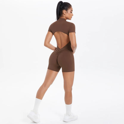 Conjunto deportivo de espalda abierta mujer
