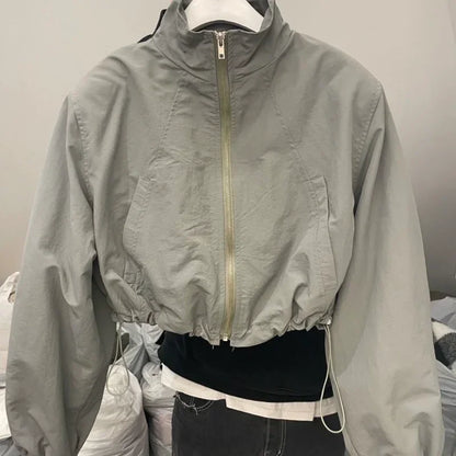 Chaqueta cortavientos corta para mujer
