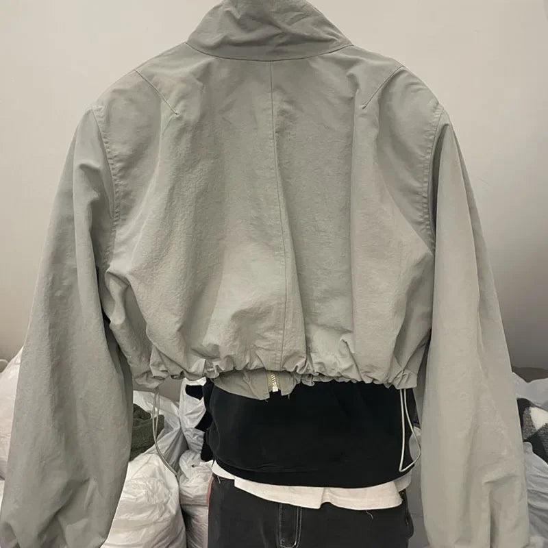 Chaqueta cortavientos corta para mujer