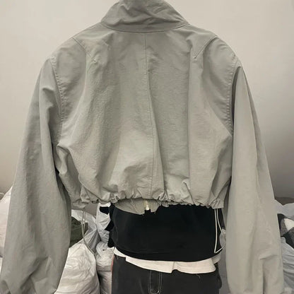 Chaqueta cortavientos corta para mujer