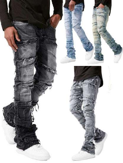 Vaqueros tipo "stacked" para hombre