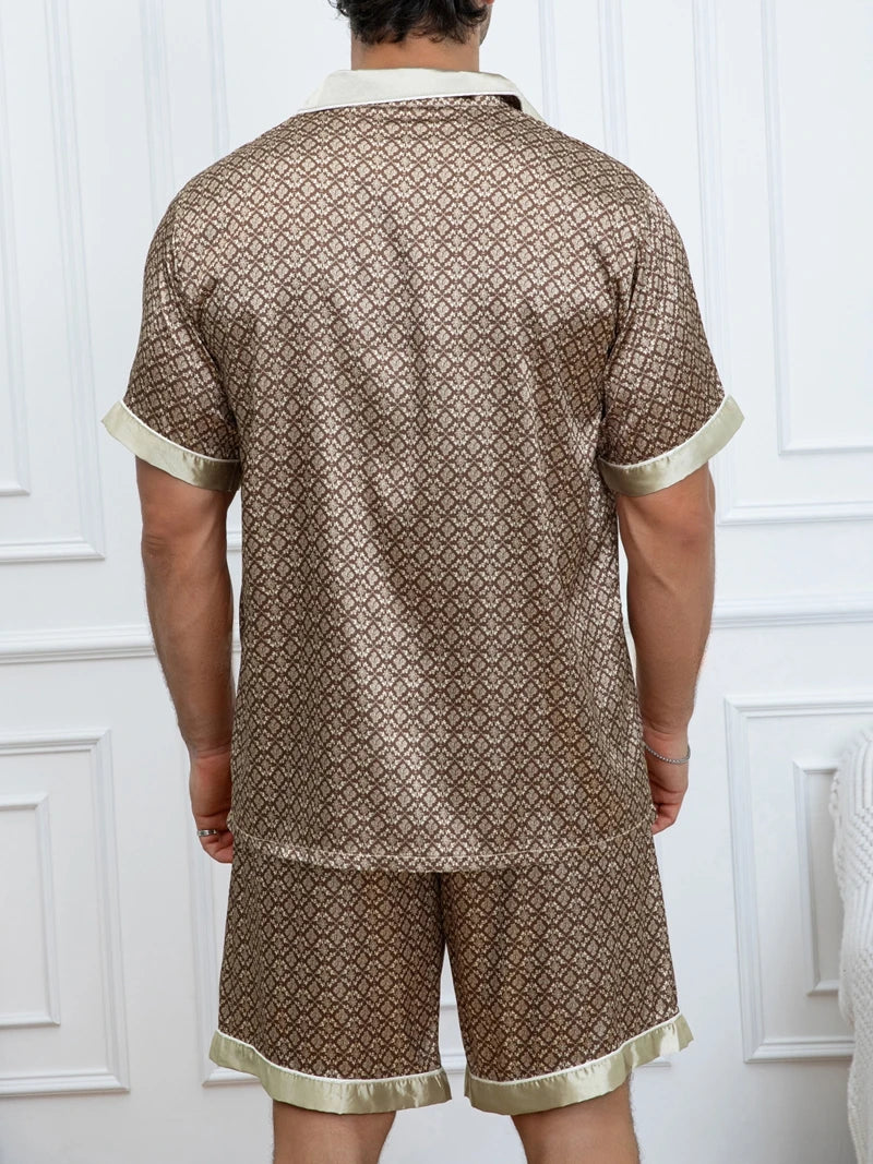 Conjunto de pijama a cuadros para hombre