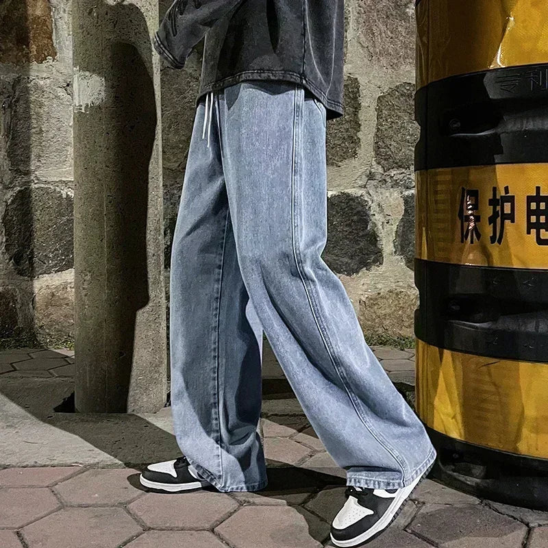 Vaqueros holgados de estilo coreano para hombre