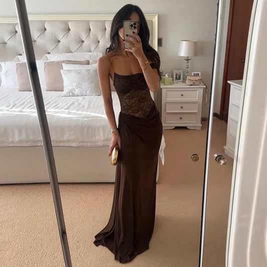 Vestido largo de lujo para mujer