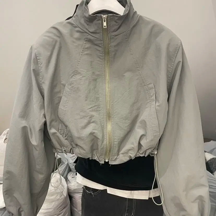 Chaqueta cortavientos corta para mujer