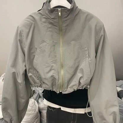 Chaqueta cortavientos corta para mujer