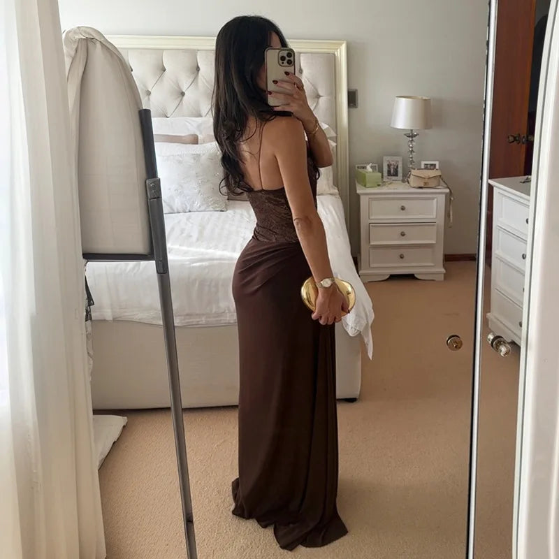 Vestido largo de lujo para mujer