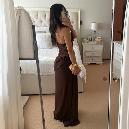 Vestido largo de lujo para mujer