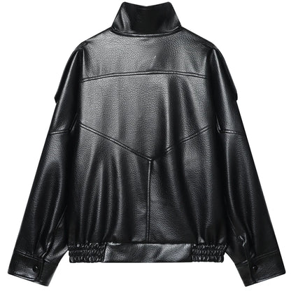 Chaqueta bomber de piel sintética mujer