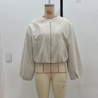 Chaqueta tipo bomber de felpa