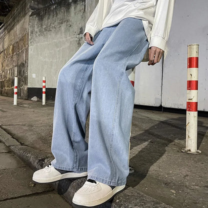 Vaqueros holgados de estilo coreano para hombre