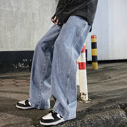 Vaqueros holgados de estilo coreano para hombre